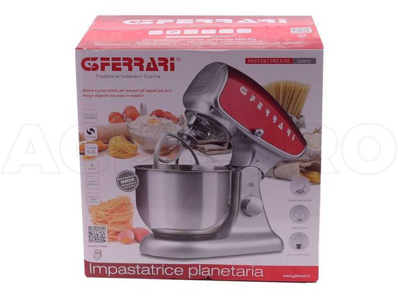 G3 FERRARI Pastaio DELUXE Roja -Amasadora planetaria - 1200 Vatios