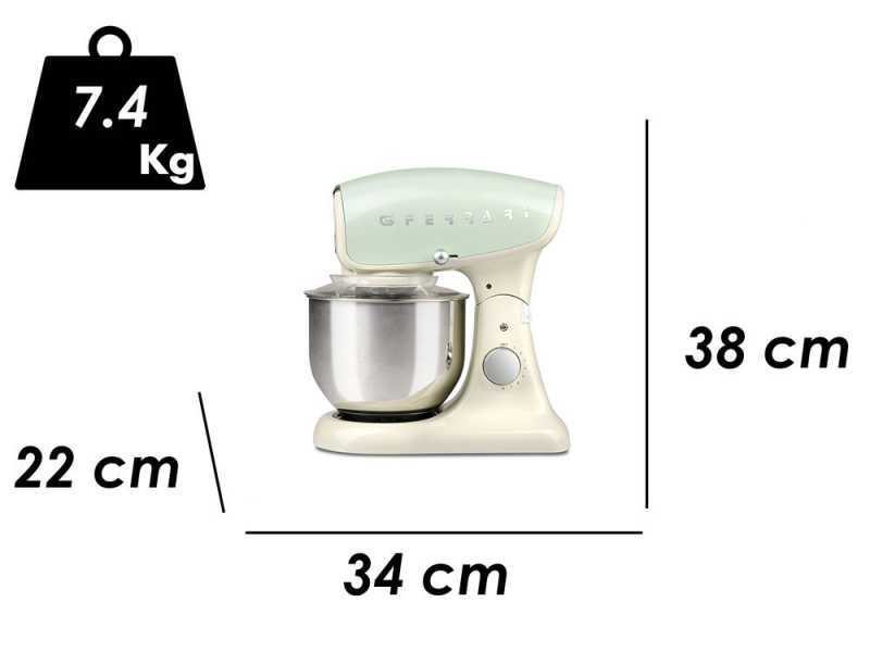 G3 FERRARI Pastaio DELUXE Verde - Amasadora Planetaria -1200 Vatios