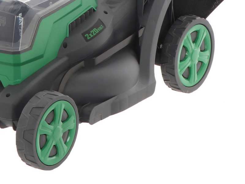 Cortac&eacute;sped de empuje de bater&iacute;a RIBIMEX PRBAT20-TON33 - 2x Bater&iacute;a de 20V 4Ah - Ancho de corte 34 cm