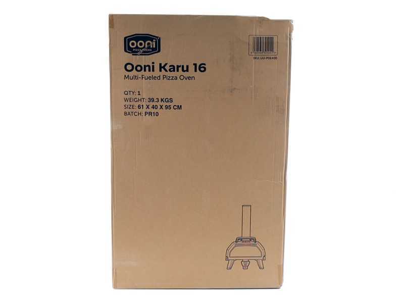 Ooni KARU 16 - Horno de le&ntilde;a para pizza - Superficie de cocci&oacute;n: 42x42 cm