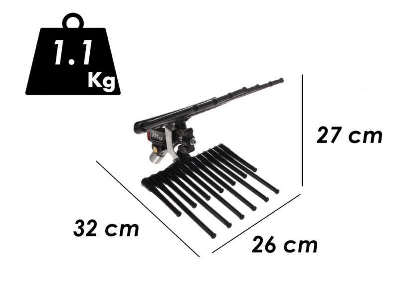Lisam MG Magnesium - Vareador de aceitunas neum&aacute;tico - vibrador 6 bares - 1700 golpes por minuto