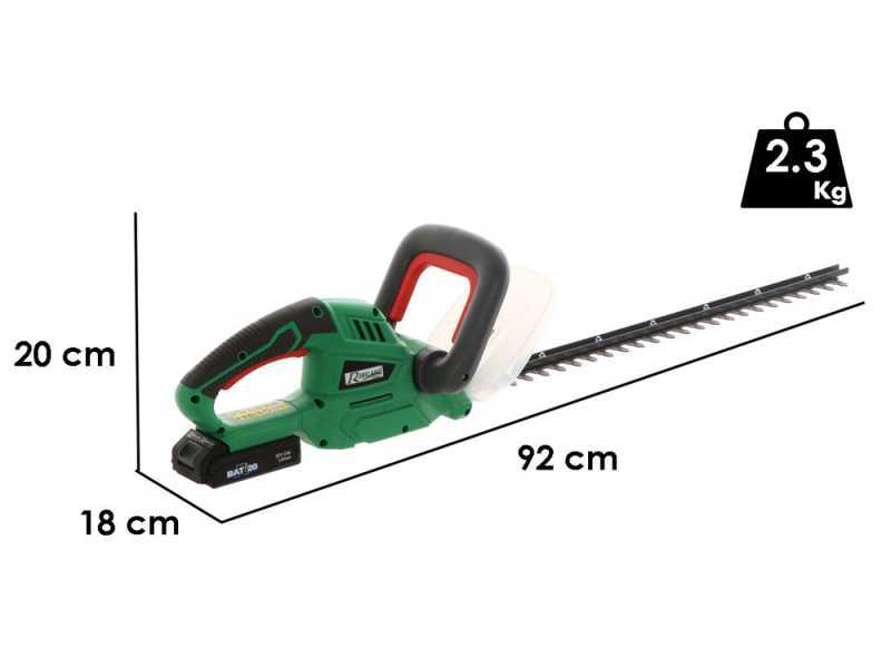 Cortasetos el&eacute;ctric de bater&iacute;a RIBIMEX PRBAT20-THSB - 20V 2Ah - BATER&Iacute;A Y CARGADOR NO INCLUIDOS