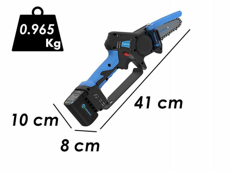 Podadora manual el&eacute;ctrica de bater&iacute;a Campagnola T-CAT M - 2 bater&iacute;as de 2.5 Ah incluidas