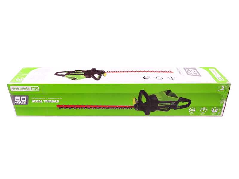 Greenworks GD60HT66 - Cortasetos el&eacute;ctrico de bater&iacute;a con cuchilla de 66 cm - BATER&Iacute;A Y CARGADOR NO EST&Aacute;N INCLUIDOS