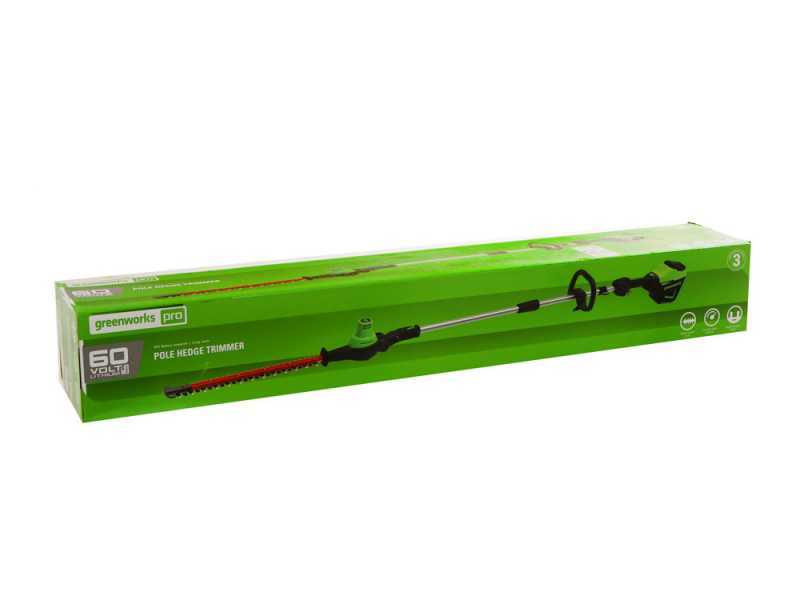 Cortasetos de bater&iacute;a con p&eacute;rtiga Greenworks G60PHT51 60V - Bater&iacute;a de 60V 2Ah