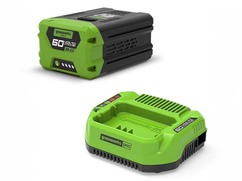 Greenworks G60PHT51 - Cortasetos de bater&iacute;a con p&eacute;rtiga 60V/2Ah - &iexcl;Starter kit 60V 2Ah gratis!