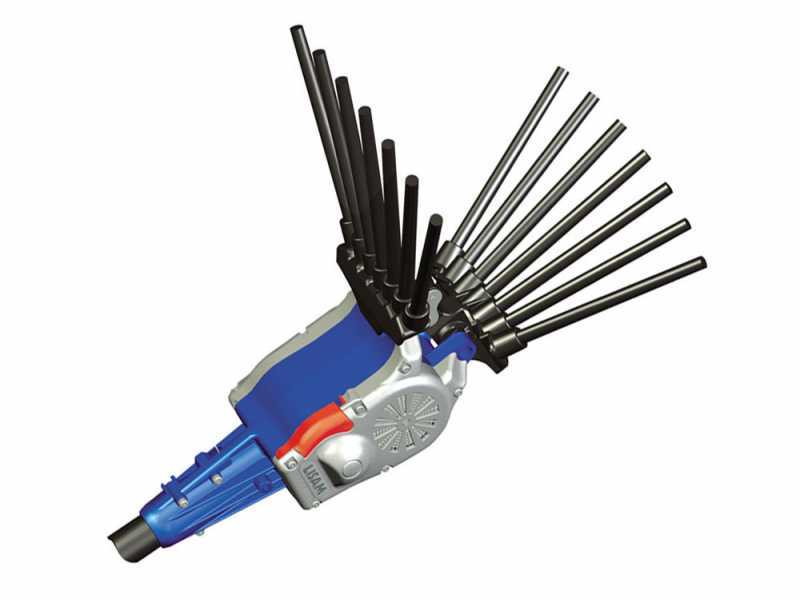Vareador de aceitunas el&eacute;ctrico a bater&iacute;a Lisam Oliwatt 2 - Con dientes de nailon - P&eacute;rtiga fija