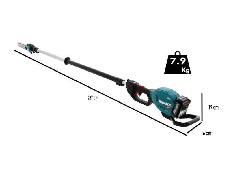 Podadora el&eacute;ctrica de bater&iacute;a con p&eacute;rtiga telesc&oacute;pica Makita UA004G de 40V 4Ah - Bater&iacute;a y cargador incluidos
