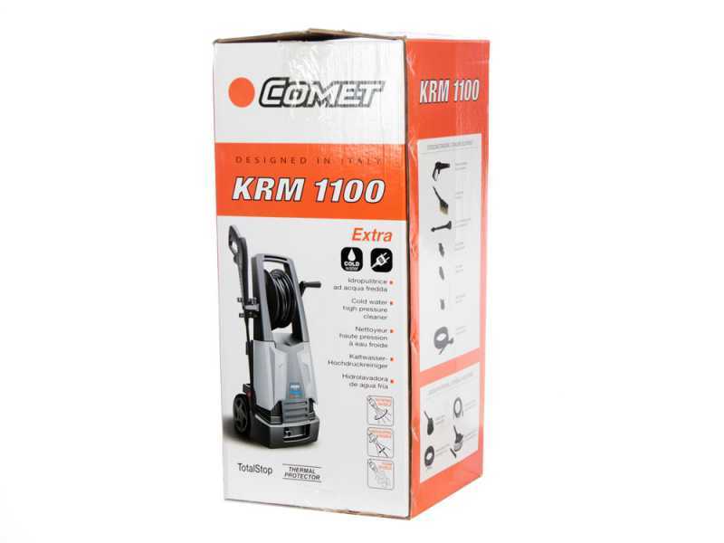 Hidrolimpiadora Comet KRM 1100 Extra el&eacute;ctrica de agua fr&iacute;a, con enrollador, presi&oacute;n 125 bar