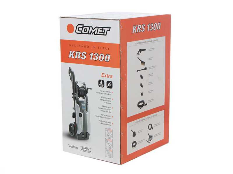 Hidrolimpiadora Comet KRS 1300 Extra el&eacute;ctrica de agua fr&iacute;a, con enrollador, presi&oacute;n 150 bar