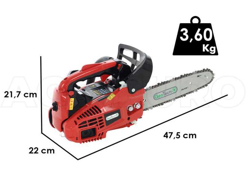 GeoTech GMS 25-25 - Motosierra de mezcla de poda - Espada de 25 cm