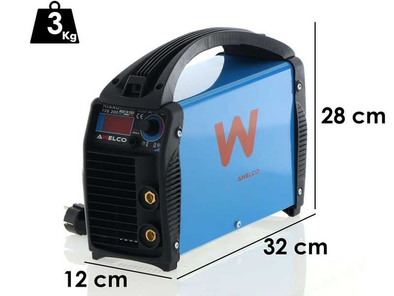 Awelco Mikrotig 200 - Soldadora Inverter (MMA, TIG LIFT) + Malet&iacute;n, corriente continua (DC)