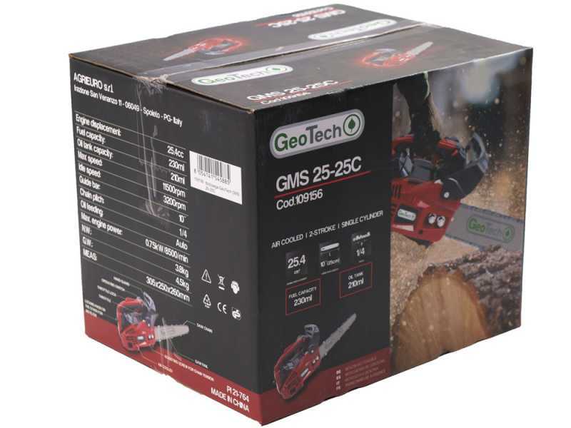GeoTech GMS 25-25C - Motosierra de poda de mezcla - Espada carving de 25 cm