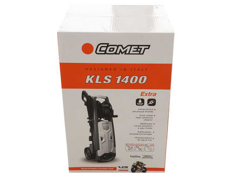 Hidrolimpiadora Comet KLS 1400 Extra el&eacute;ctrica de agua fr&iacute;a - Con enrollador - 140 bar
