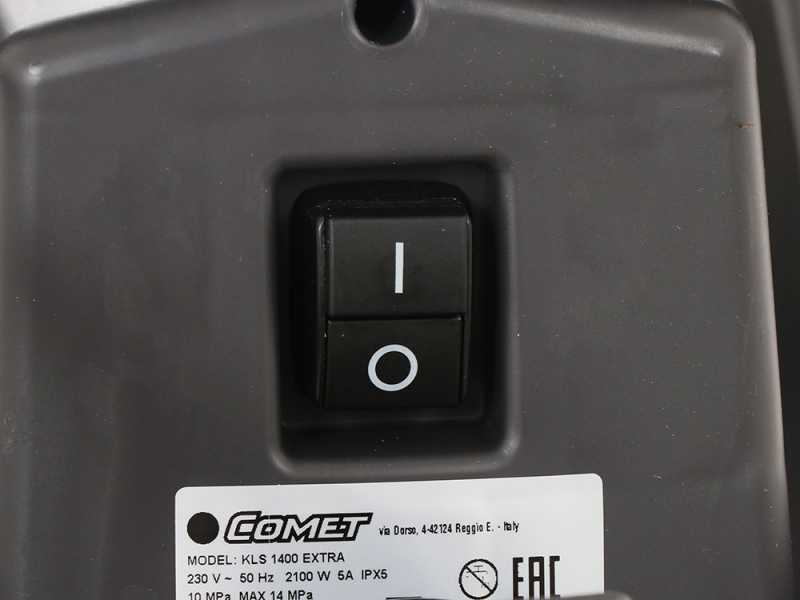 Hidrolimpiadora Comet KLS 1400 Extra el&eacute;ctrica de agua fr&iacute;a - Con enrollador - 140 bar