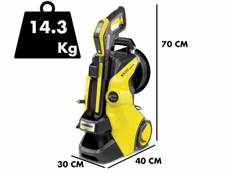 Karcher K5 Premium Smart Control - Nueva Hidrolimpiadora de agua fr&iacute;a - con Bluetooth y App Home &amp; Garden