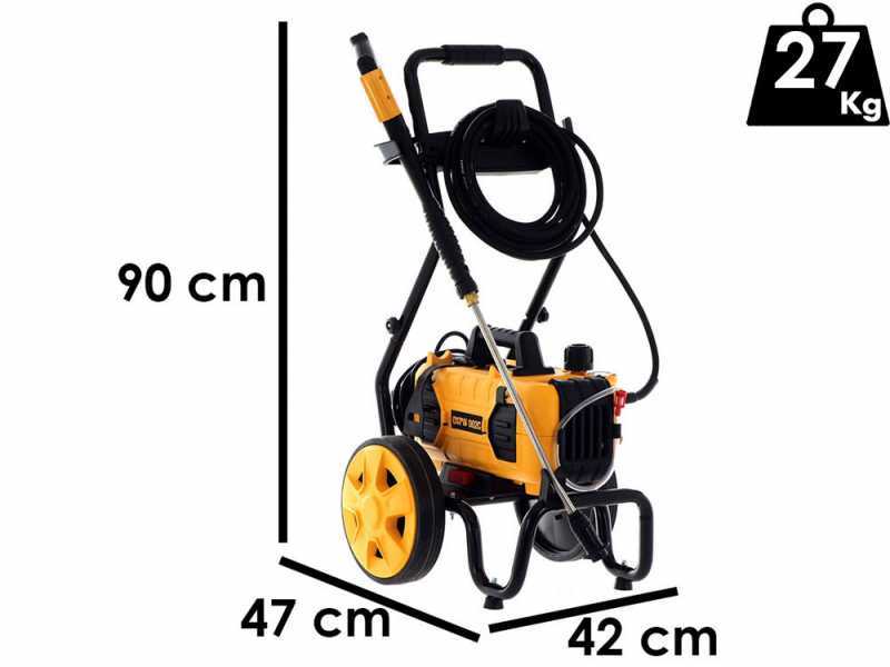 Hidrolimpiadora el&eacute;ctrica de agua fr&iacute;a DeWalt DXPW 001CE KART de 160 bar 500 L/h m&aacute;x - con carro amovible