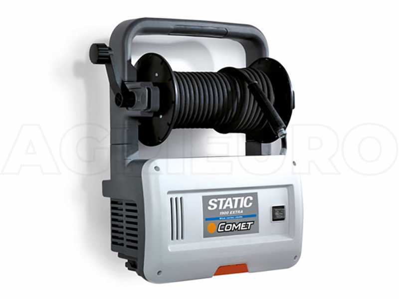 Comet Static 1900 Extra - Hidrolimpiadora de agua fr&iacute;a de pared y port&aacute;til - 600 l/h - 160 bar