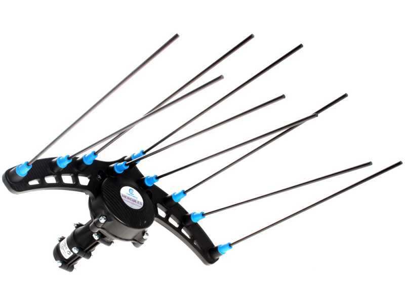 Campagnola HERCULES 58 V - P&eacute;rtiga de carbono de 185-270 cm - Vareador de aceitunas el&eacute;ctrico de bater&iacute;a - Bater&iacute;a de mochila incluida