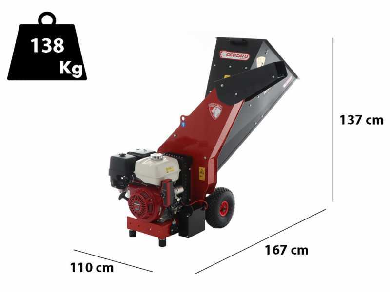 Ceccato Tritone Maxi - Biotrituradora de gasolina - motor Honda GX 390 - Arranque el&eacute;ctrico