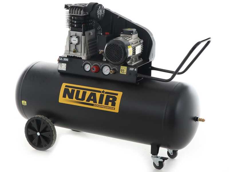 Nuair B3800B/4CT/200 Tech-Pro - Compresor de aire el&eacute;ctrico monof&aacute;sico de correa - Motor 4 HP - 200 L