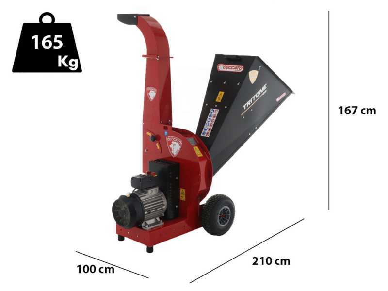 Ceccato Tritone Big - Biotrituradora Profesional trif&aacute;sica - Con discos y martillos