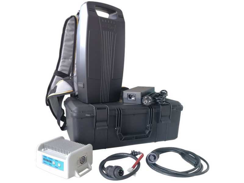 Volpi Olytech Super Power 555XL - Vareador de aceitunas el&eacute;ctrico de bater&iacute;a 240/360 - Bater&iacute;a de mochila incluida