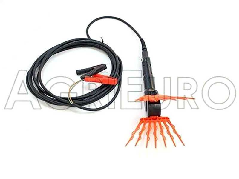 TecnoVIR Olivir - Vareador de aceitunas el&eacute;ctrico de bater&iacute;a - p&eacute;rtiga telesc&oacute;pica de aluminio 120-200 cm