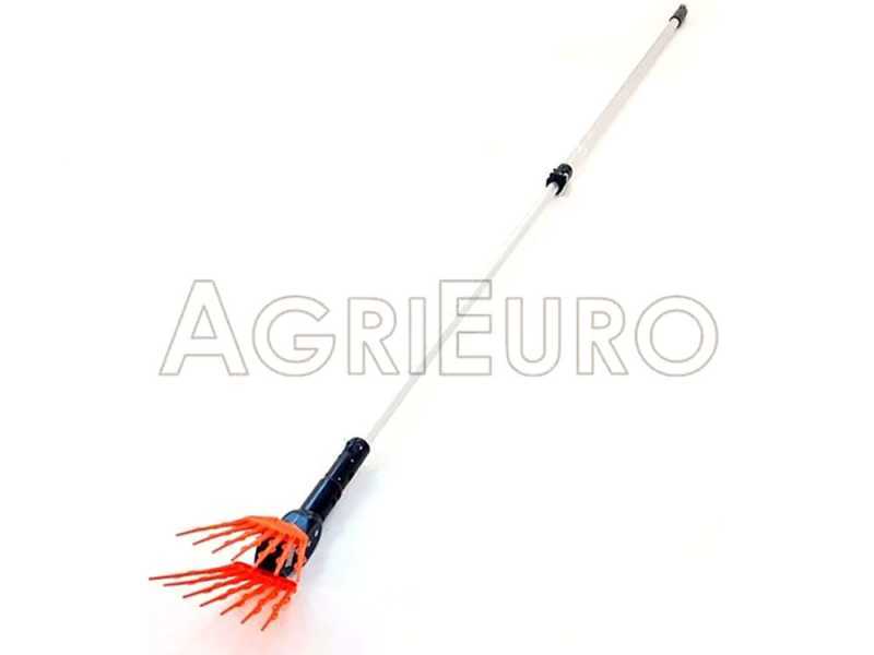 TecnoVIR Olivir - Vareador de aceitunas el&eacute;ctrico de bater&iacute;a - p&eacute;rtiga telesc&oacute;pica de aluminio 120-200 cm