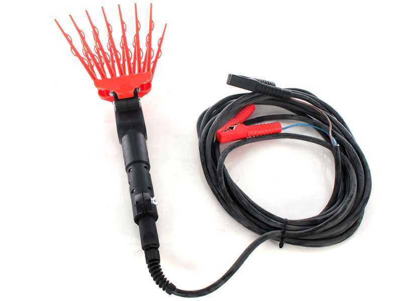 TecnoVIR Olivir - Vareador de aceitunas el&eacute;ctrico de bater&iacute;a 185-330 cm - p&eacute;rtiga telesc&oacute;pica en aluminio