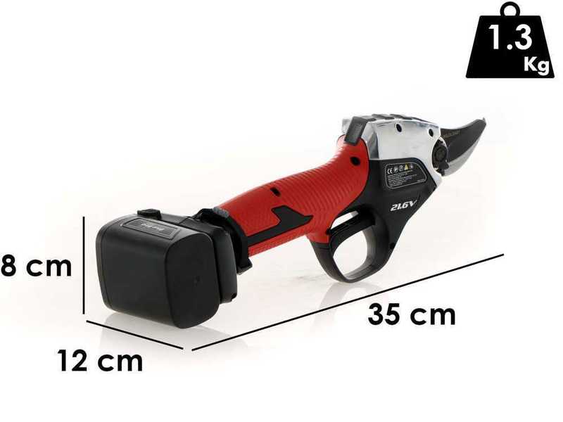 Tijera el&eacute;ctrica de poda con bater&iacute;a integrada BlueBird PS 22-38 - 21.6V - 2.5 ah