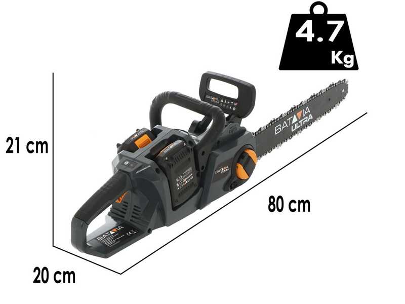 Batavia - Electrosierra de bater&iacute;a de corte 2x 18V 2Ah - Espada de 38 cm