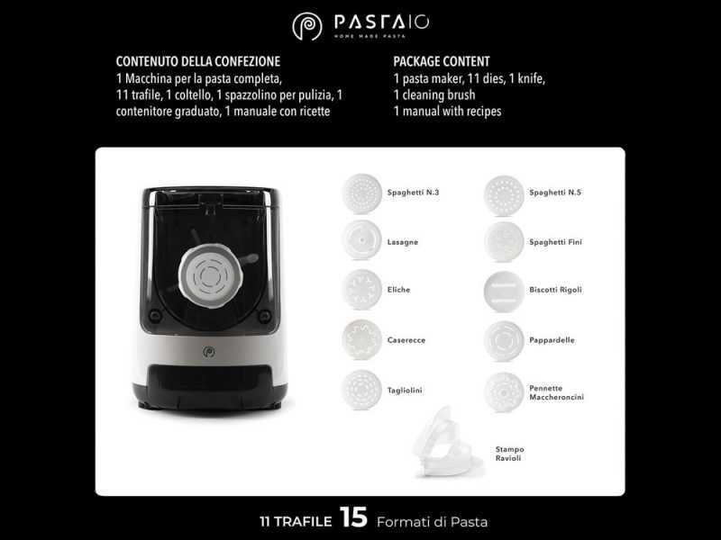 Classe Pastaio Double - M&aacute;quina de hacer pasta el&eacute;ctrica - 2 en 1 - Amasa y extrude