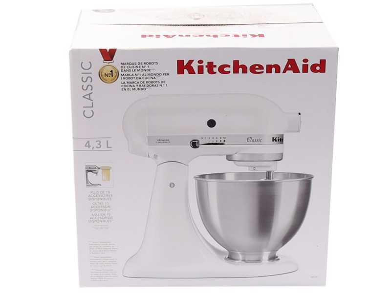 KitchenAid Classic 5K45SS Blanca - Amasadora Planetaria