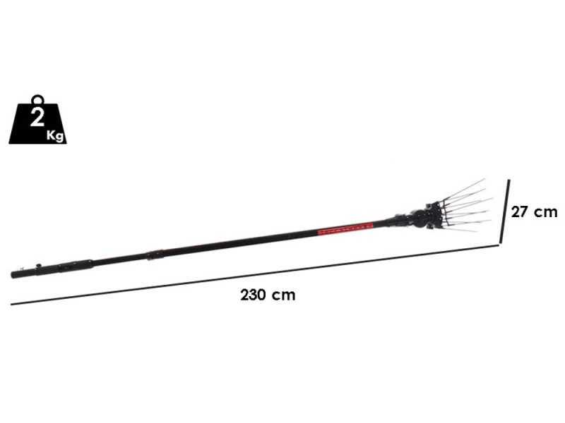 Vareador de aceitunas el&eacute;ctrico de movimiento horizontal Aima TWIST 2.0 plus