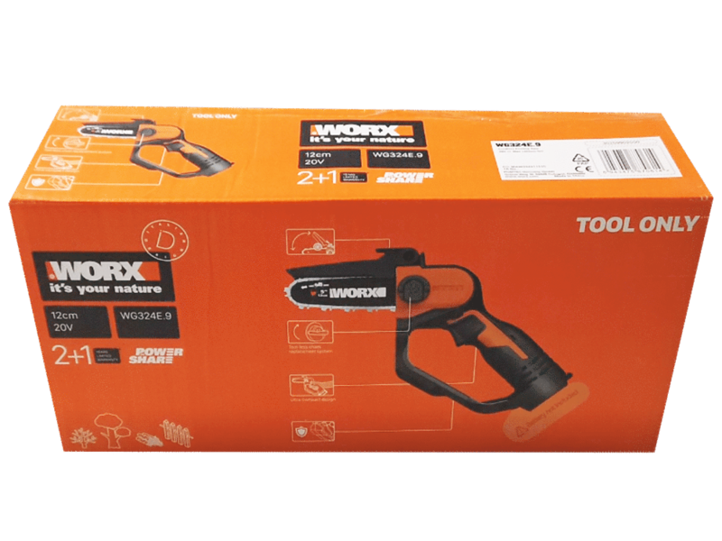 Podadora manual de bater&iacute;a Worx WG324E 20 V 2 Ah + p&eacute;rtiga