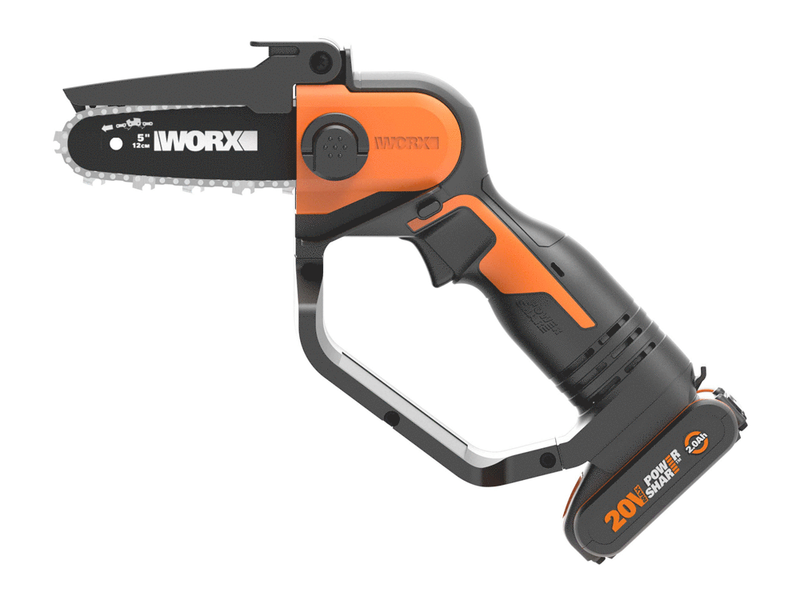 Podadora manual de bater&iacute;a Worx WG324E 20 V 2 Ah + p&eacute;rtiga