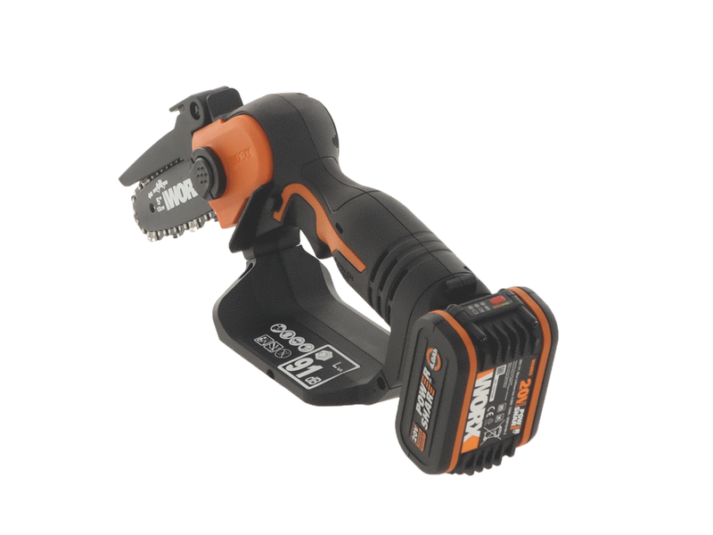 Podadora manual de bater&iacute;a Worx WG324E 20 V 2 Ah + p&eacute;rtiga