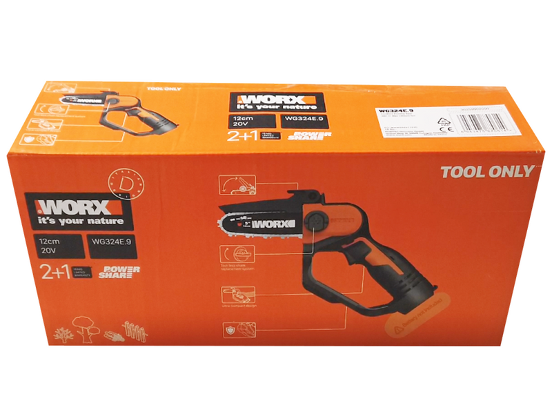 Worx WG324E - Podadora manual de bater&iacute;a 20 V 2 Ah + p&eacute;rtiga telesc&oacute;pica
