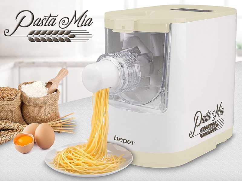 Beper Pasta Mia - M&aacute;quina de hacer pasta el&eacute;ctrica 2 en 1 - Amasa y extrude