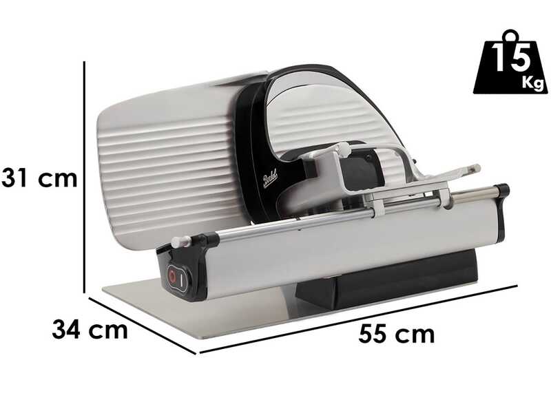 Berkel Home Line Plus 250 Negra - Cortadora de fiambre con cuchilla 250 mm