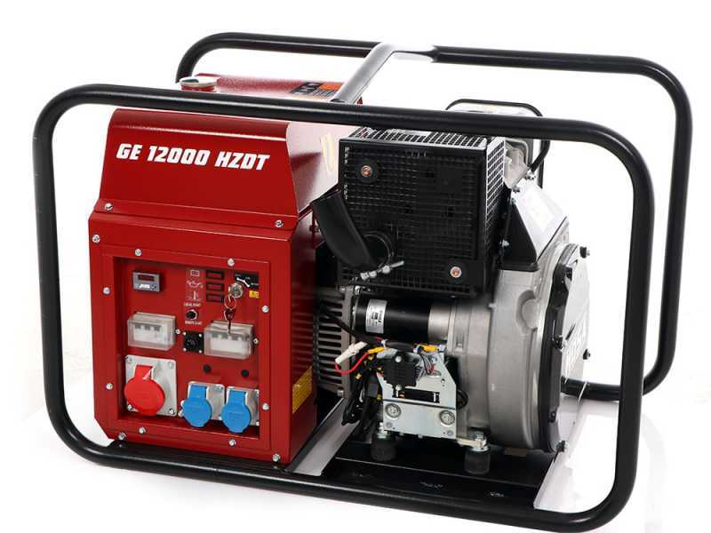 MOSA GE 12000 HZDT - Generador de corriente di&eacute;sel 9.6 kW - Continua 8.8 kW Trif&aacute;sica - Motor Hatz 1D90