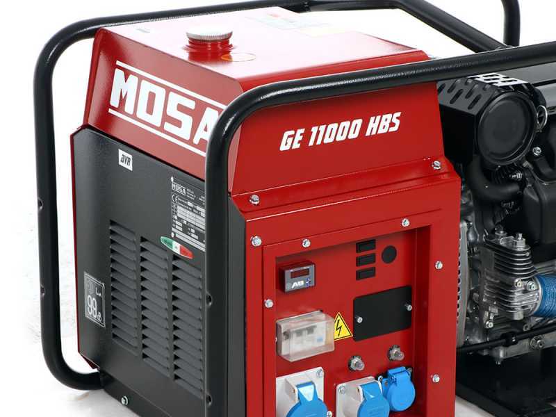 MOSA GE 11000 HBS - Generador de corriente a gasolina 9.9 kW - Continua 9 kW monof&aacute;sica - Motor Honda GX630