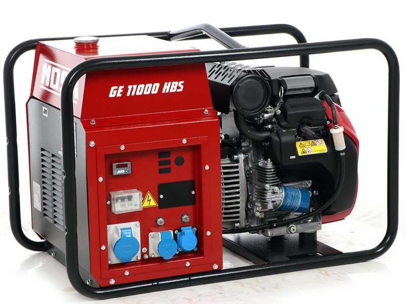 MOSA GE 11000 HBS - Generador de corriente a gasolina 9.9 kW - Continua 9 kW monof&aacute;sica - Motor Honda GX630
