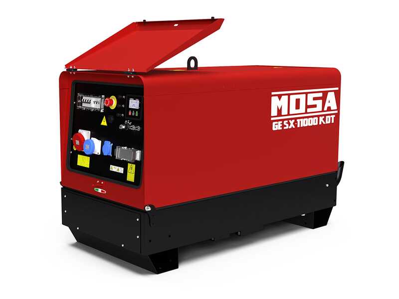 MOSA GE SX-11000 KDT - Generador de corriente el&eacute;ctrico silencioso 8.8 kW - Continua 8 kW Trif&aacute;sico + ATS - Motor Kohler KDW702