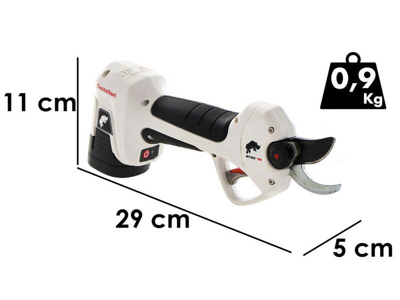 Castellari Ryno 40 - Tijeras el&eacute;ctricas de poda - 2x 14.4V 2.5 Ah
