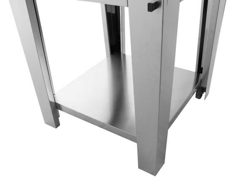 Fontana Margherita INOX - Horno de le&ntilde;a de exterior con carro