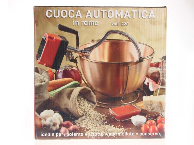 NuovaFac Cuoca Automatica - Caldero en cobre el&eacute;ctrico liso para polenta base redonda 9L - 24W