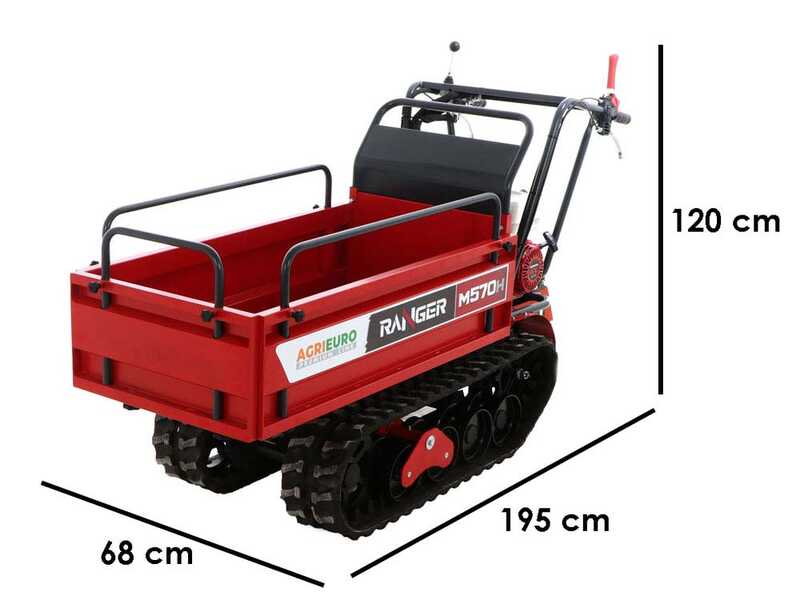 Carretilla de orugas con motor extensible Ranger M570 H-E - Motor Honda GX200 - Arranque el&eacute;ctrico