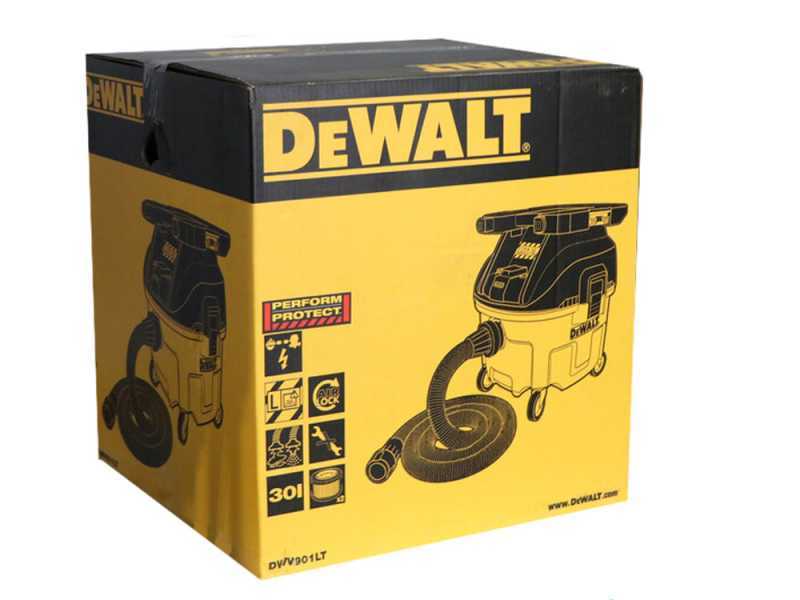 DeWALT DWV901LT-QS -Aspirador de polvo y l&iacute;quidos para la construcci&oacute;n